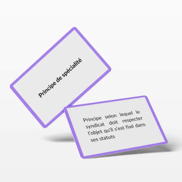Flashcards de droit du travail - Relations collectives