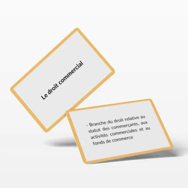 Flashcards de droit commercial