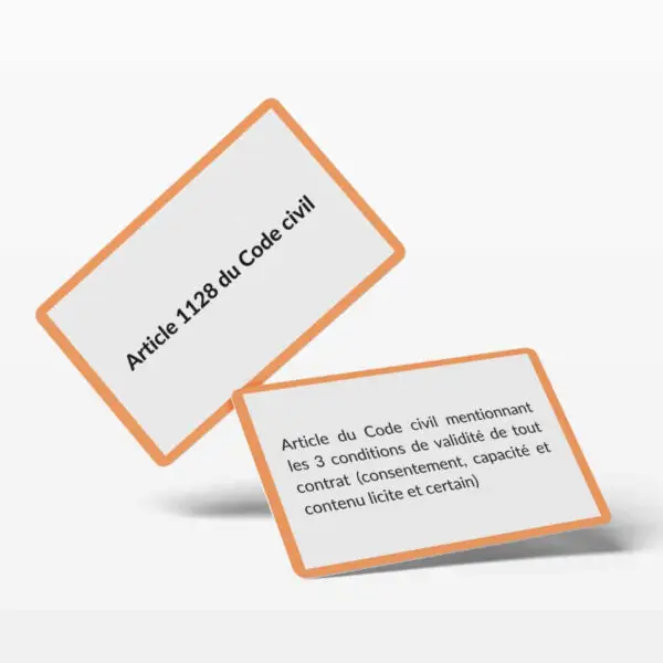 Flashcards de droit des contrats