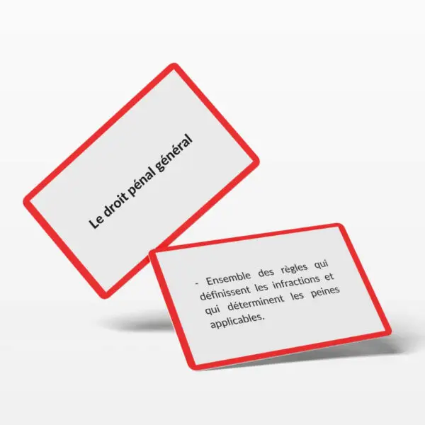 Flashcards de droit pénal général