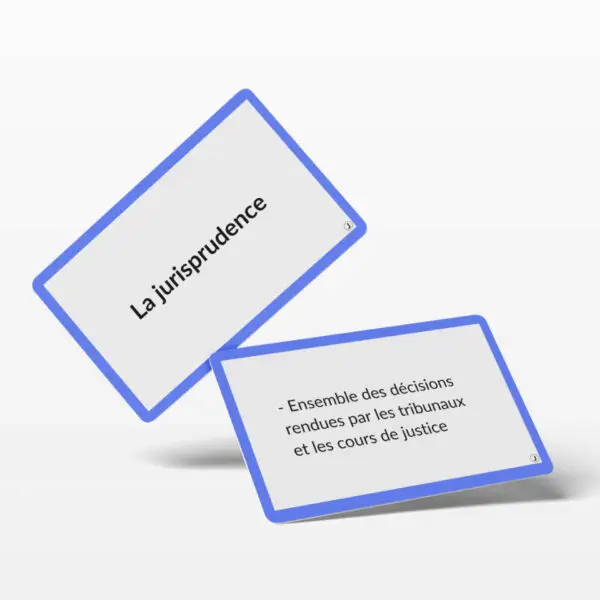 Flashcards d'introduction au droit