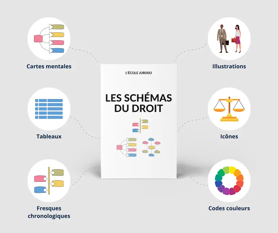 Flashcards et schémas Jurixio